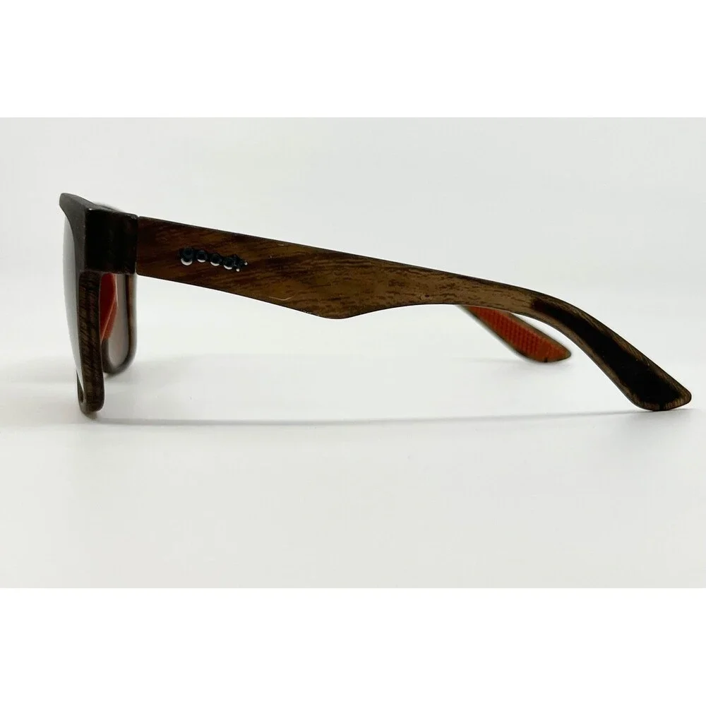 Goodr Sunglasses Unisex Brown Wood Grain Polarized Just Knock it On! One Size